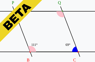 Properties of a parallelogram: Opposite angles