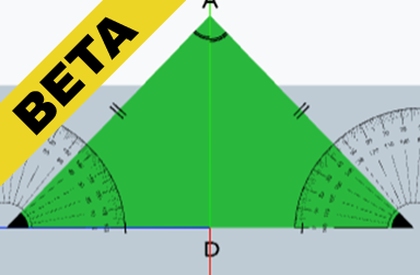 To verify that in an isoceles triangle, angles opposite equal sides are equal